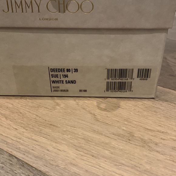 Jimmy Choo white sand suede wedge size 9 (39) - Picture 5 of 6